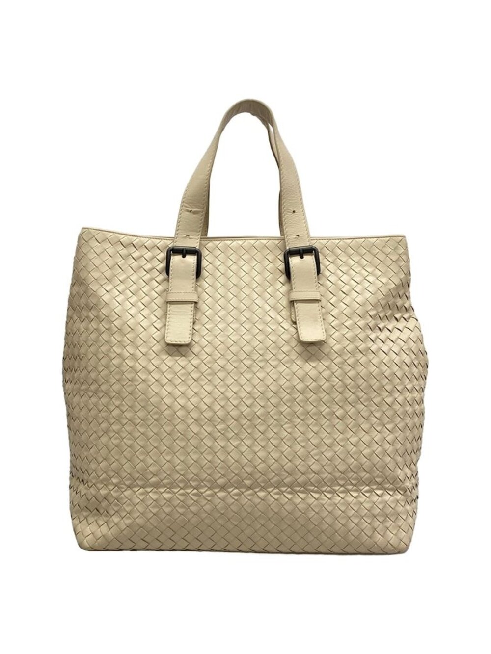Bottega Veneta Tote Bag Intrecciato Beige Leather